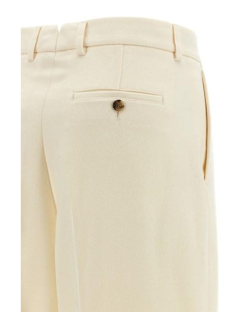AMI Natural Wide Leg Trousers