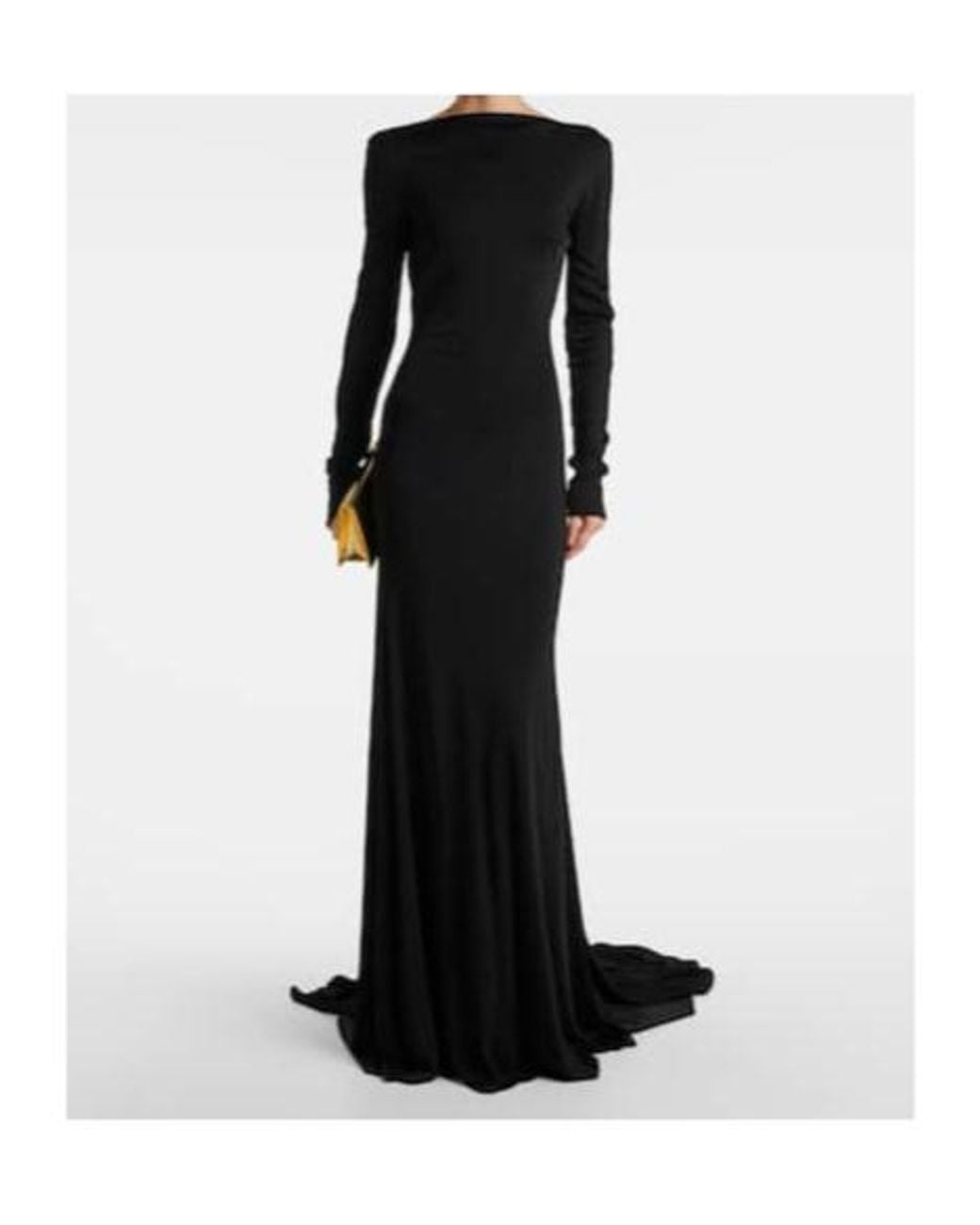 David Koma Black Gathered Jersey Gown