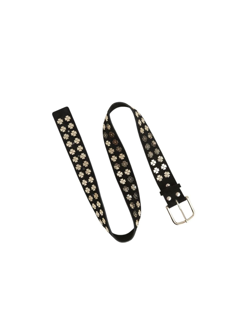 Bode White Four-Leaf Clover Decorative Belt