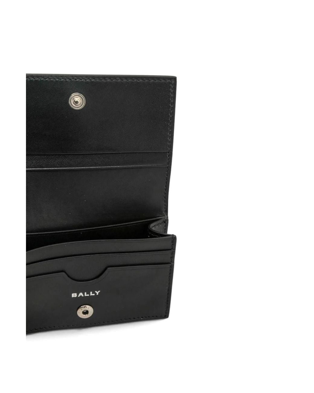Bally Black Flip Card Holder for men