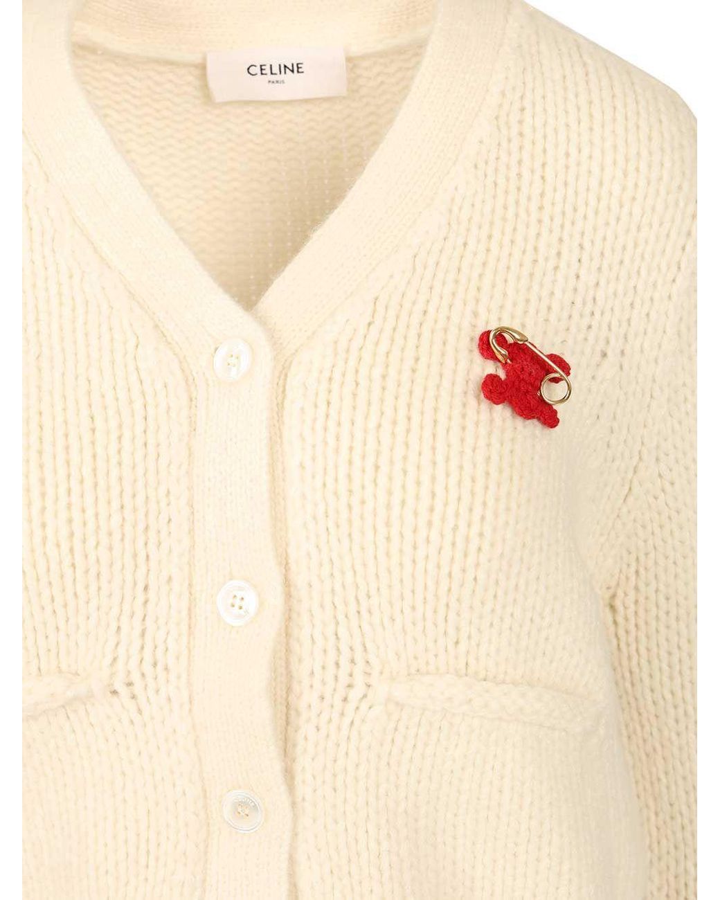 Céline White Cardigan