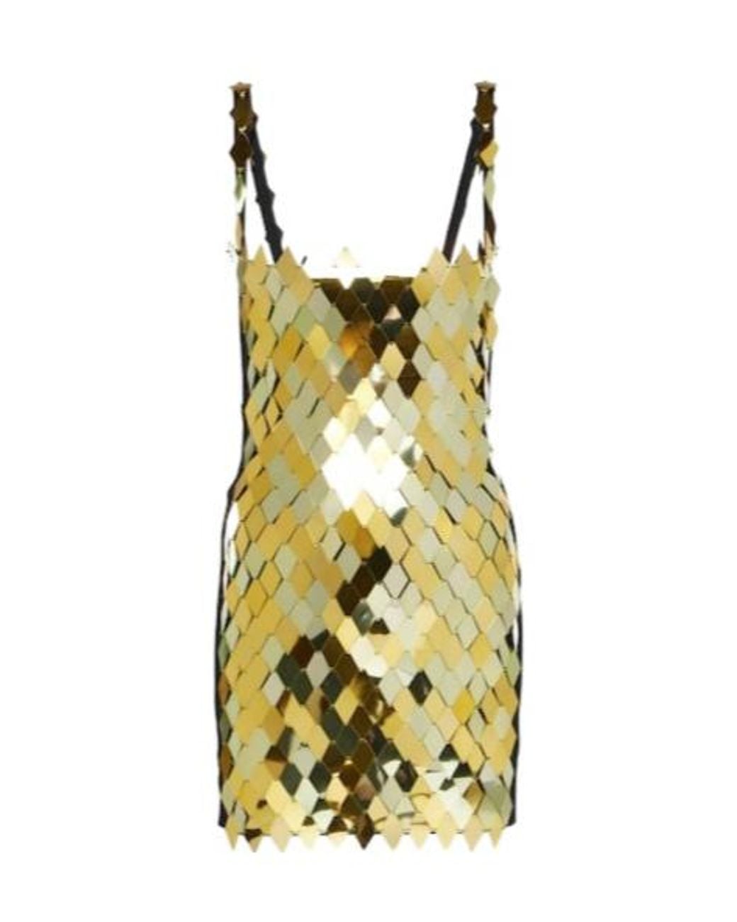 The Attico Metallic Rue Embellished Minidress