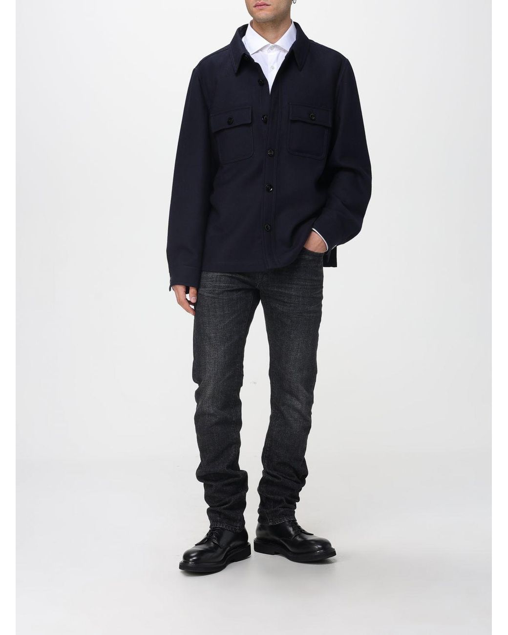 Tom Ford Blue Light Chest Pocket Overshirt for men