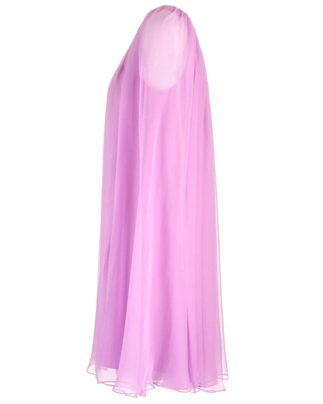 Max Mara Purple Pianoforte Tulle Crewneck Sleeveless Dress