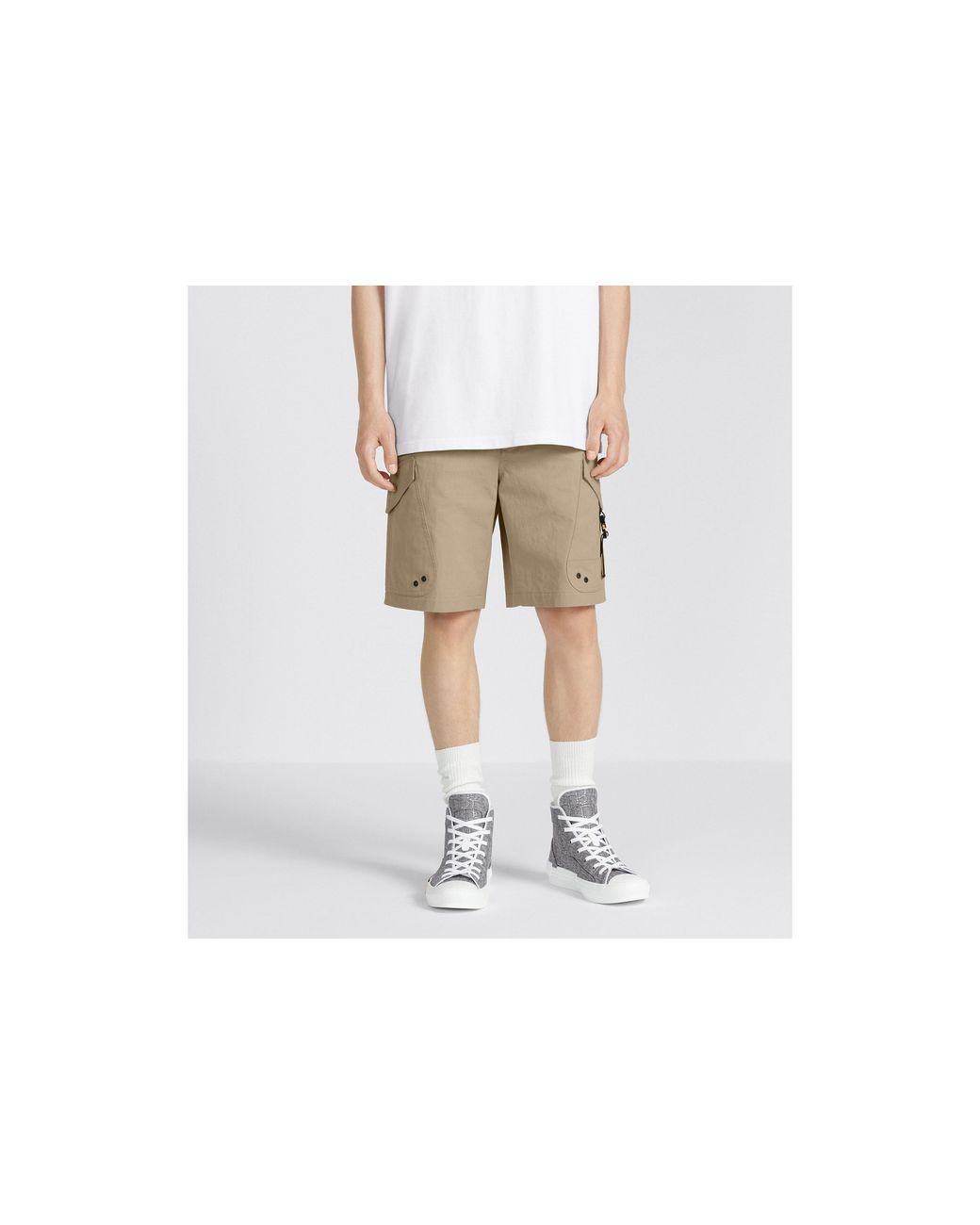 Dior Natural Cargo Bermuda Shorts for men