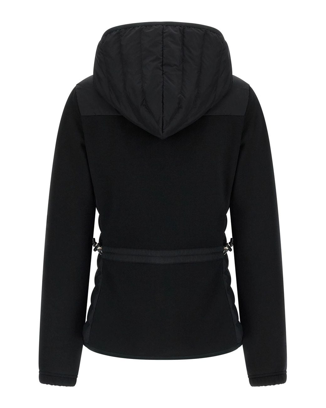 Moncler Black Grenoble Hooded Panelled Down Jacket