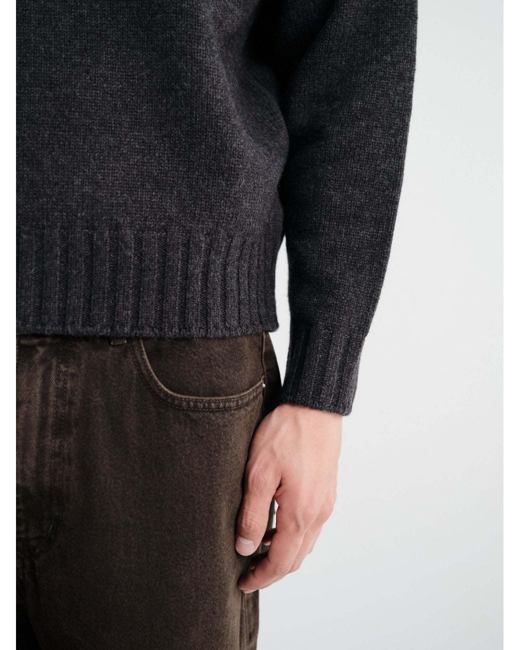 DUNST Blue Long-Sleeve Crew-Neck Knit Top for men