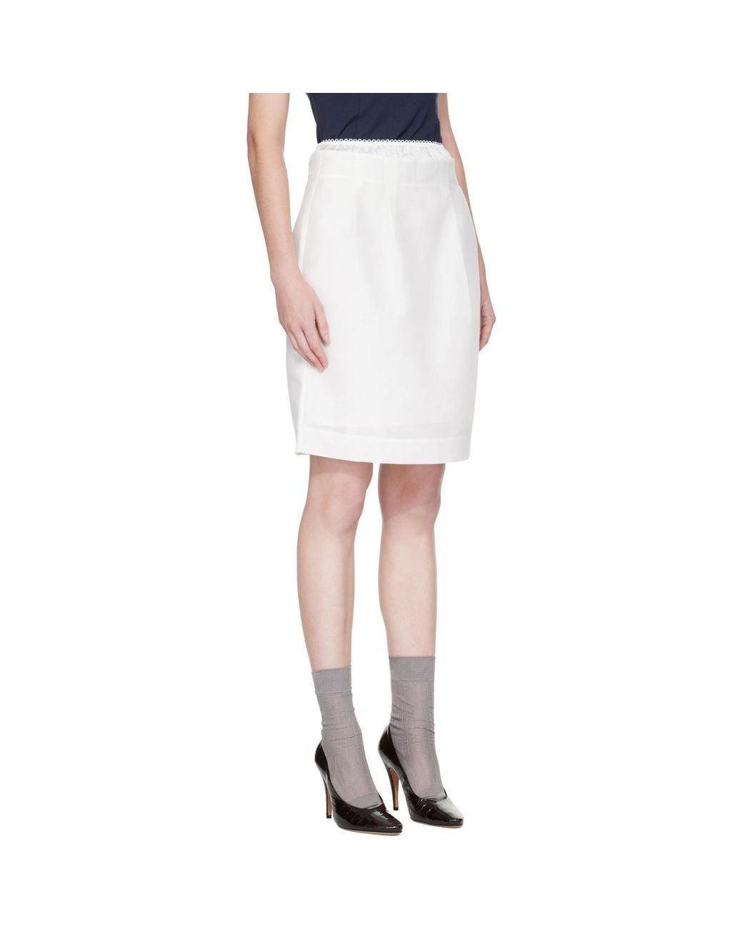ShuShu/Tong White Pleated Skirt
