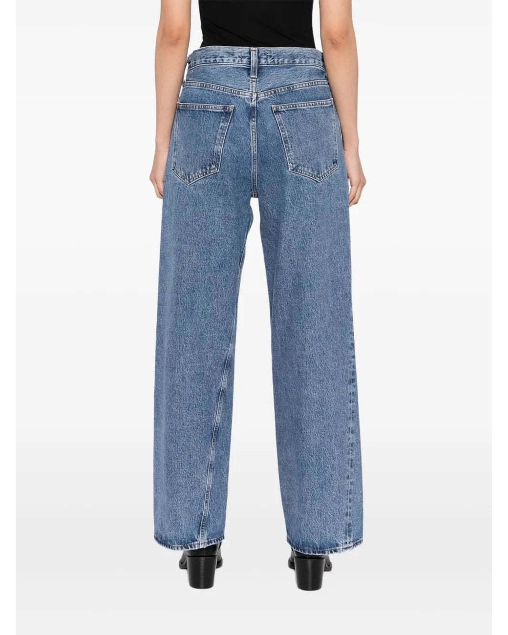 Agolde Blue Twist Low Slung Jeans