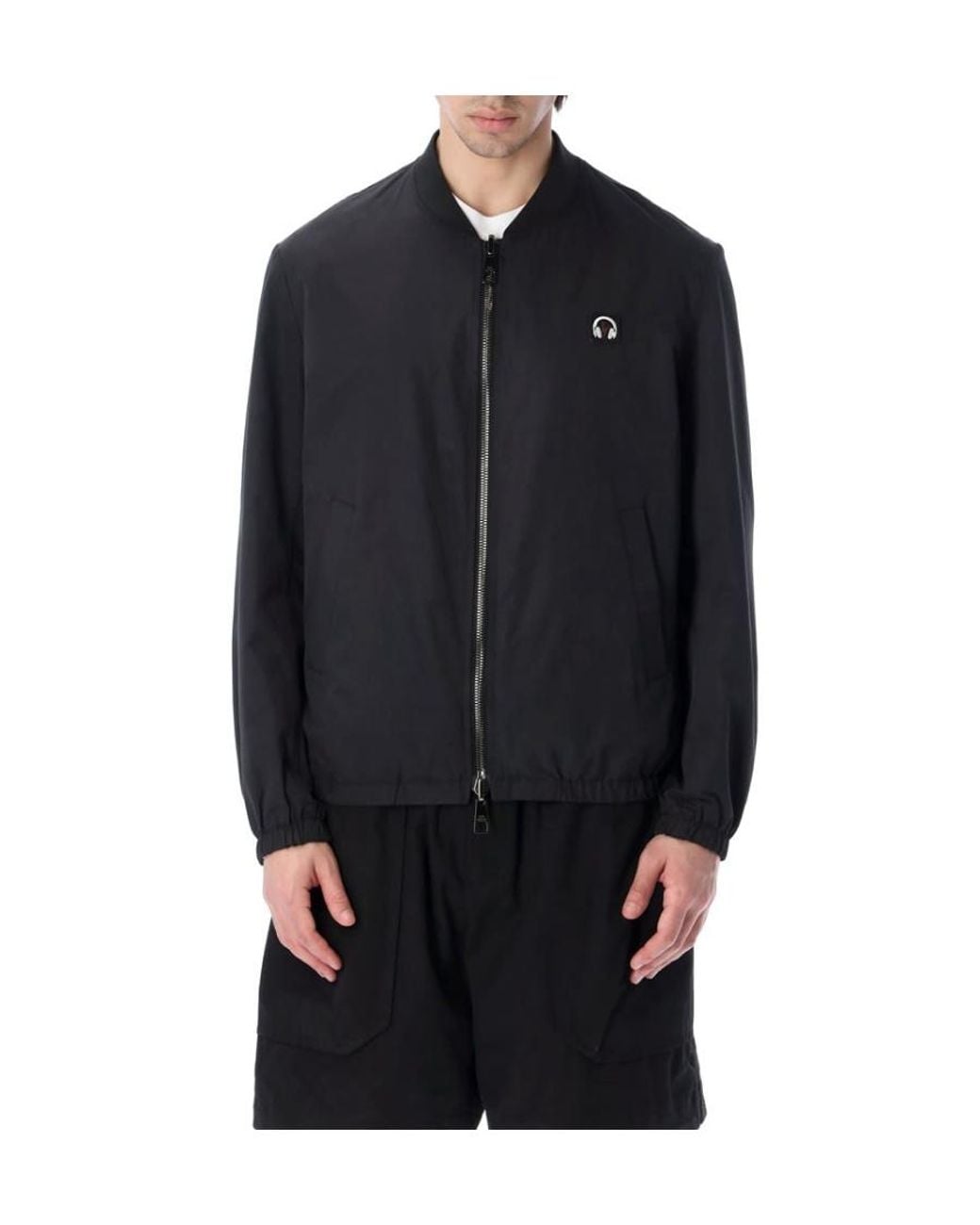 Neil Barrett Gray Thunderbolt-Print Bomber Jacket for men