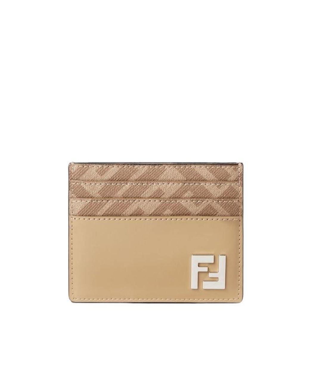Fendi Natural Ff Squared Card Holder for men