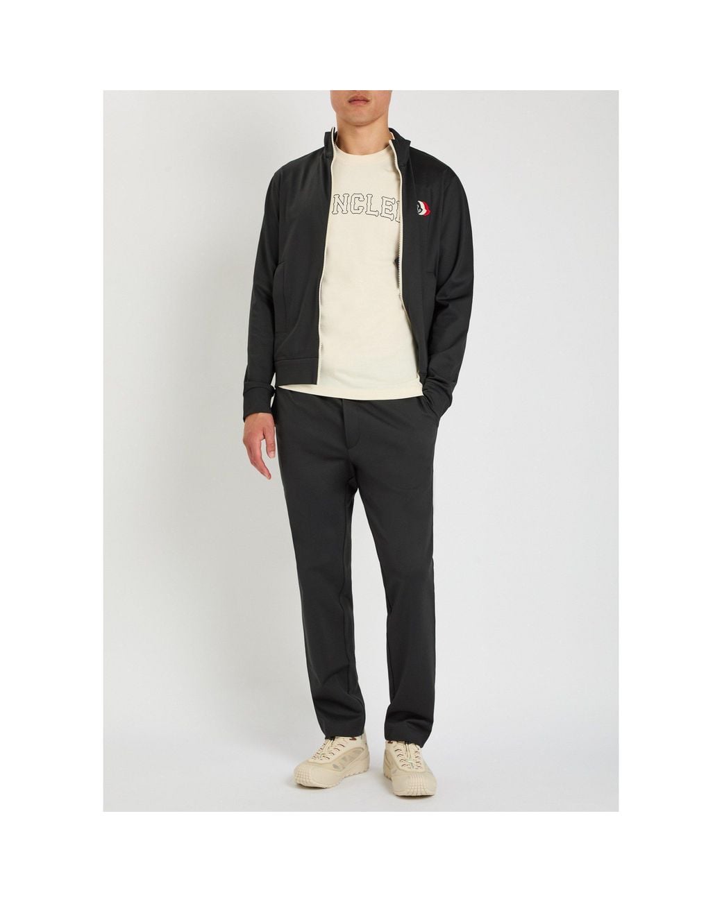 Moncler Black Drawstring Straight-Leg Sweatpants for men