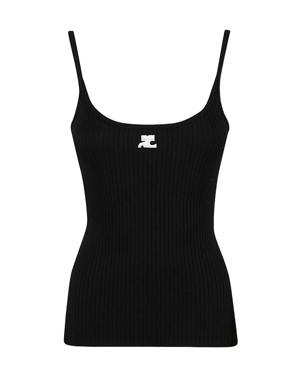 Courreges Black Thin Shoulder Straps