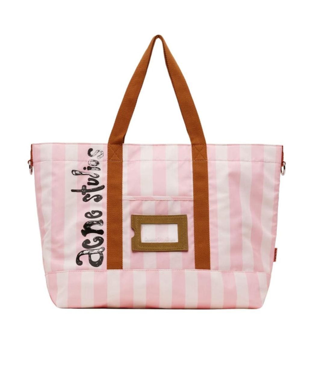 Acne Pink Striped Tote Bag for men