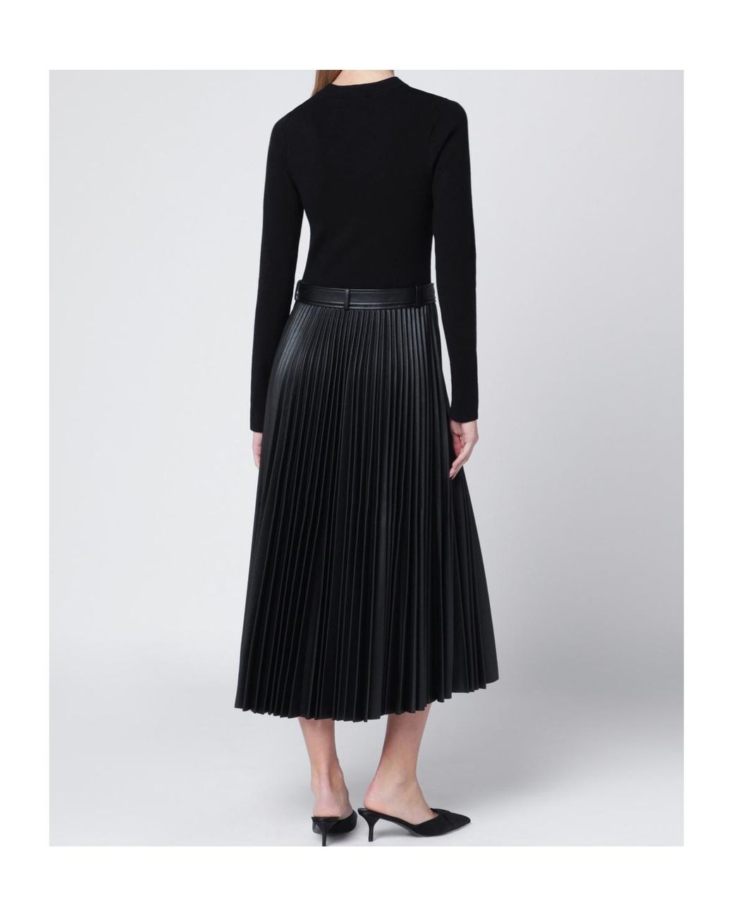 Jonathan Simkhai Black Pleated Midi Dress