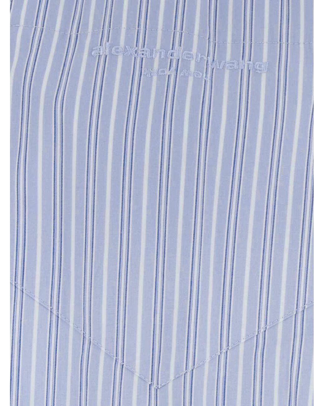 Alexander Wang Blue Bungee Scoop Neck Mini Shirt Dress