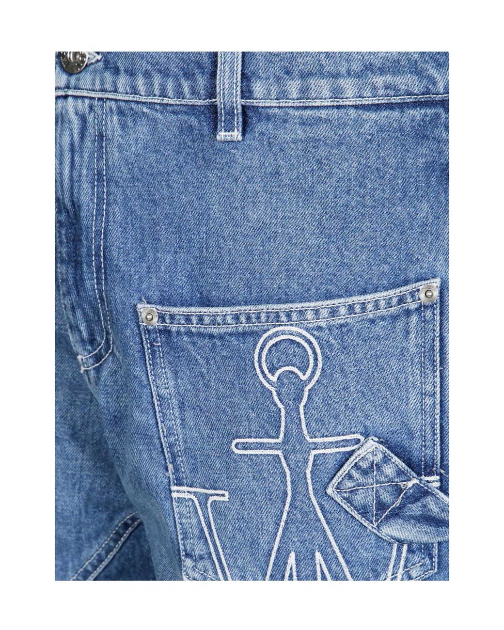 J.W. Anderson Blue Jw Anderson Twisted Workwear Denim Jeans