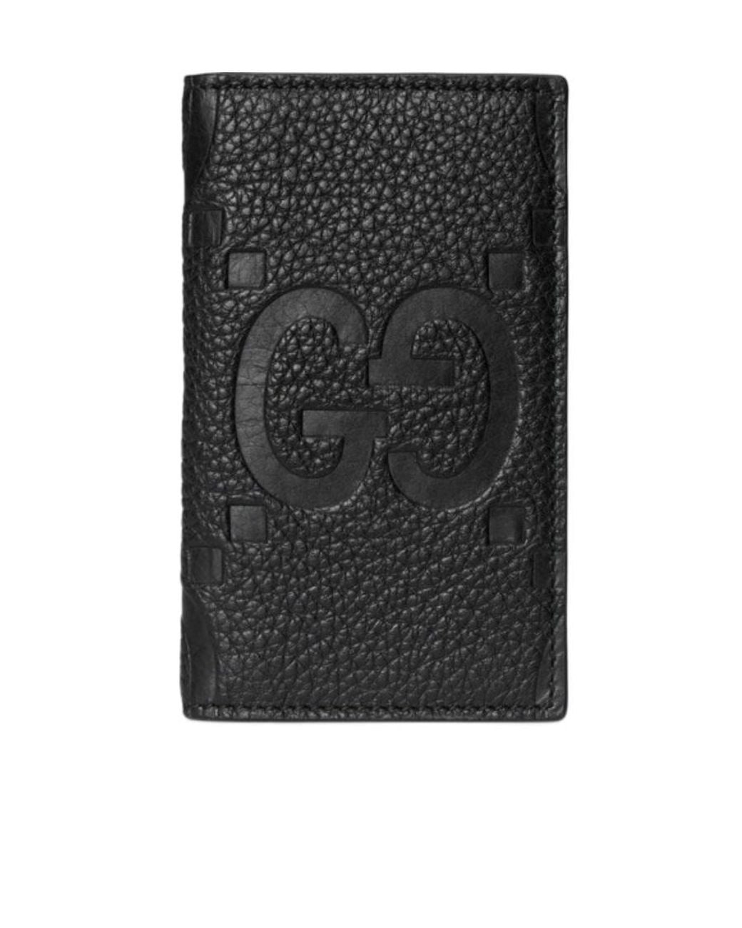 Gucci Black Jumbo Gg Card Holder for men