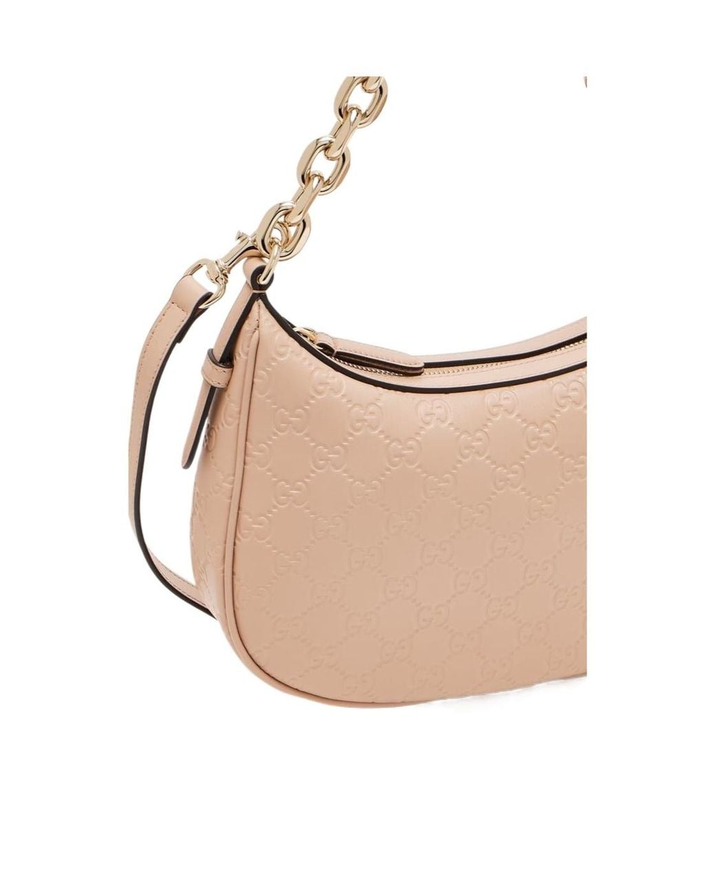 Gucci Natural Gg Emblem Medium Shoulder Bag