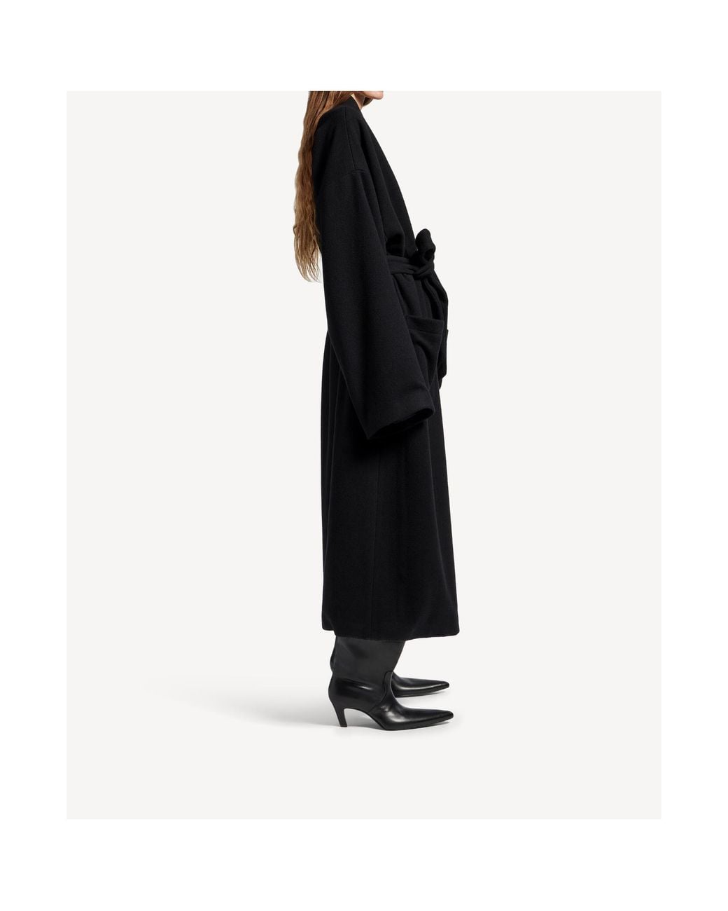 Balenciaga Black Bathrobe Coat