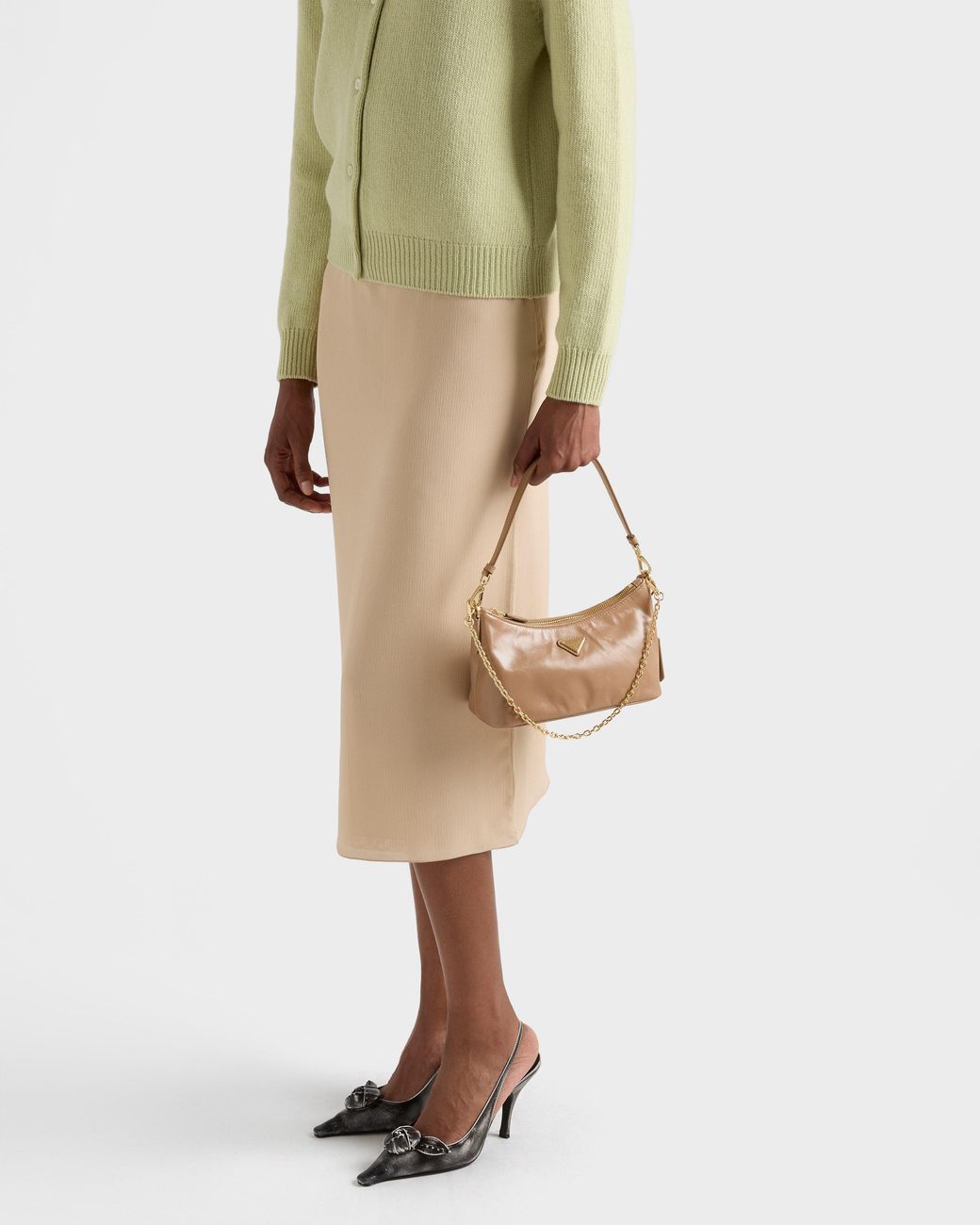 Prada Brown Leather Shoulder Bag