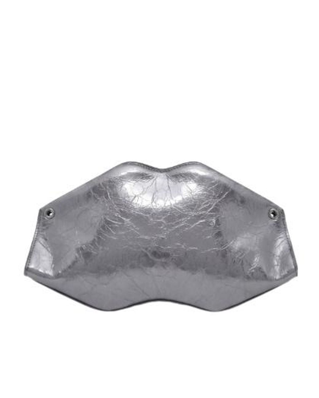 McQueen Gray Manta Textured Shoulder Bag