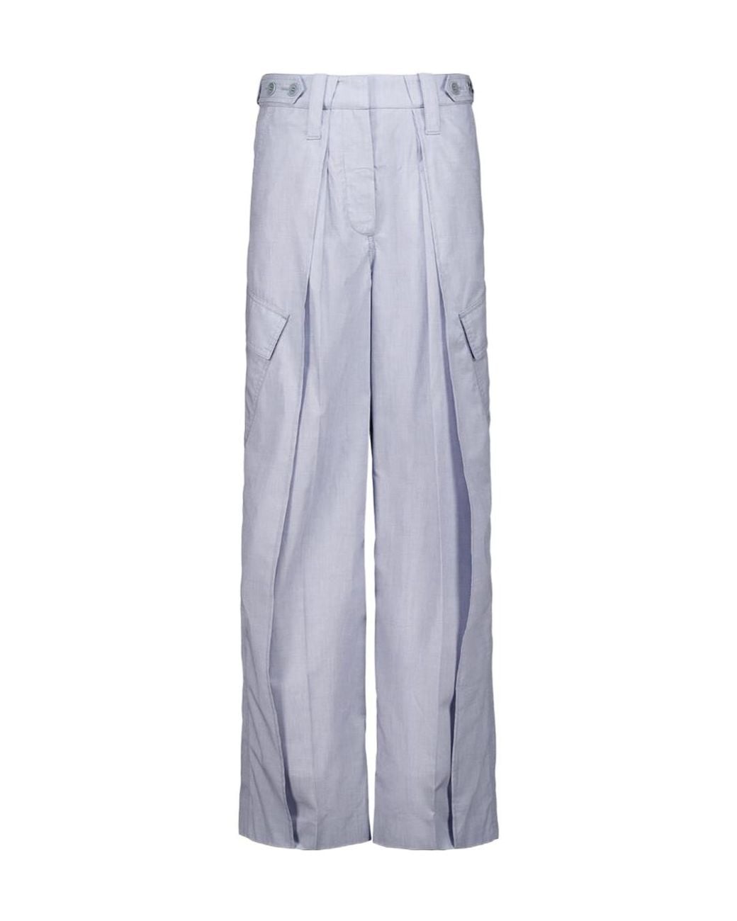 Stella McCartney Purple Layered Chambray Cargo Trousers