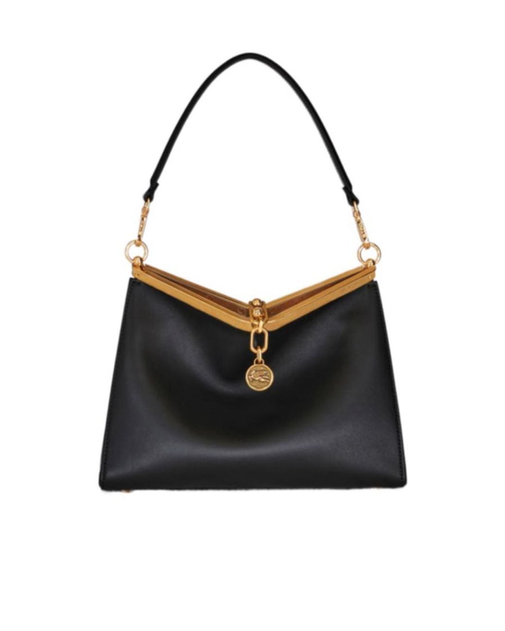 Etro Black Vela Medium Shoulder Bag