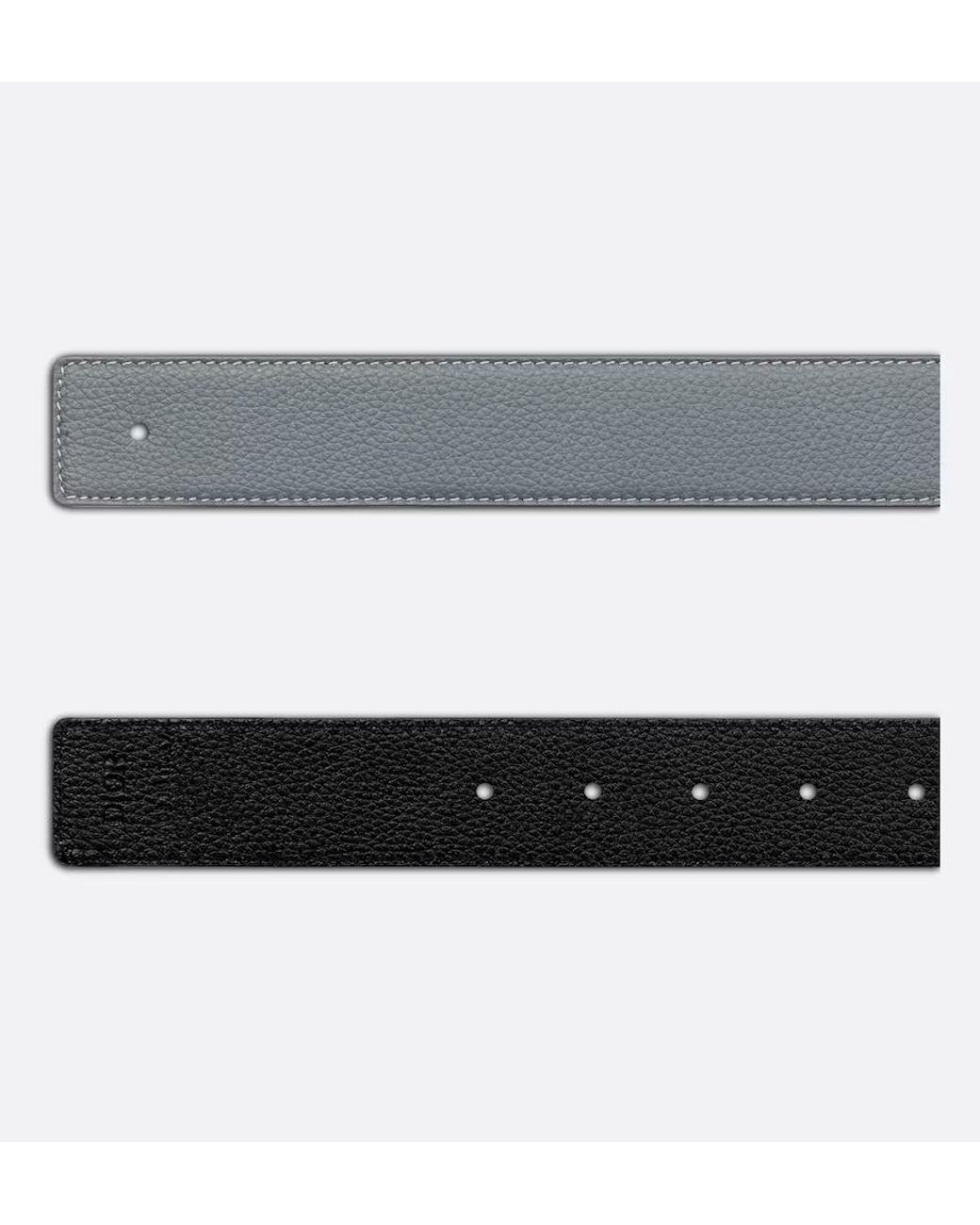 Dior White Reversible Belt Strap for men