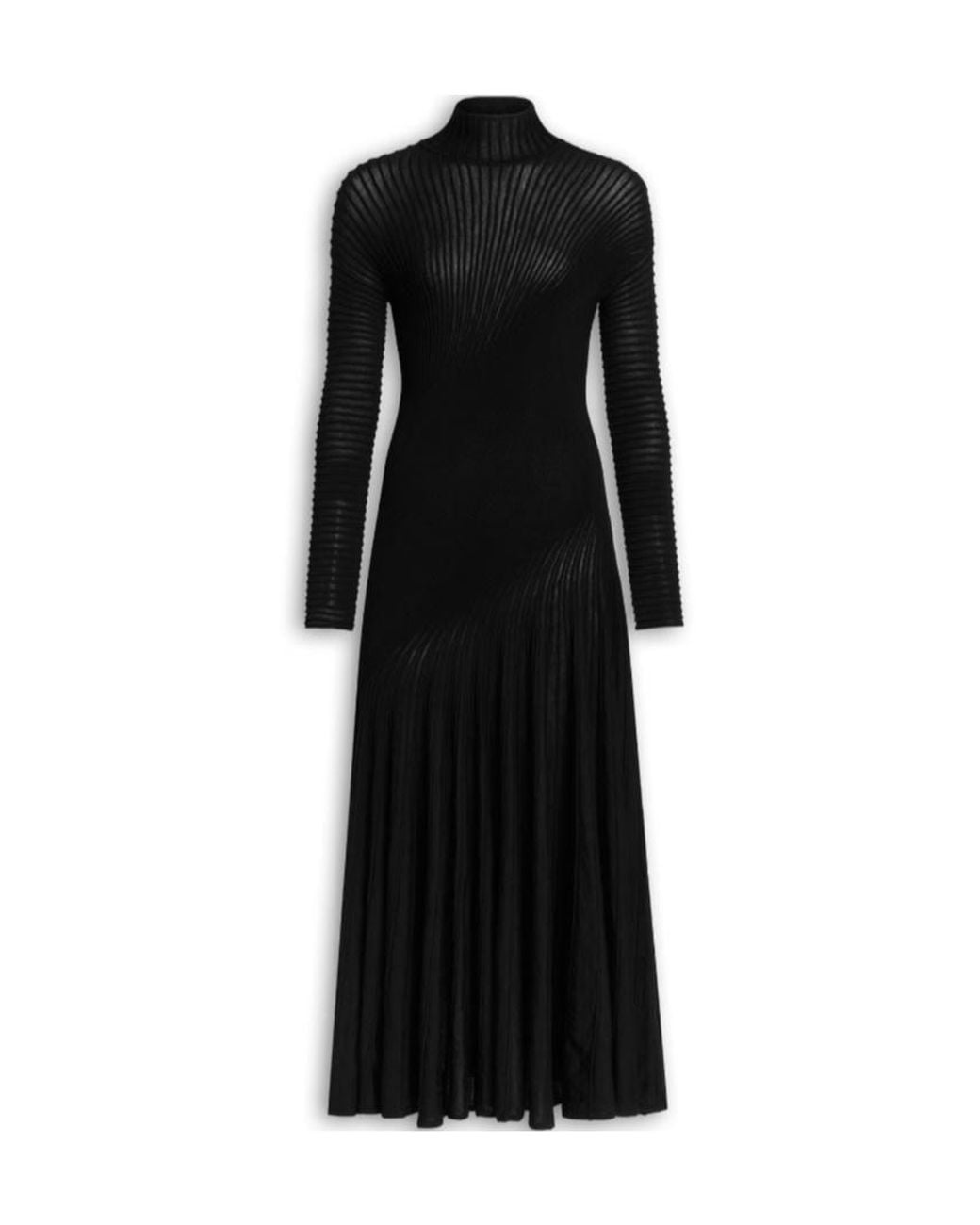 Alaïa Black Twisted Wool Dress