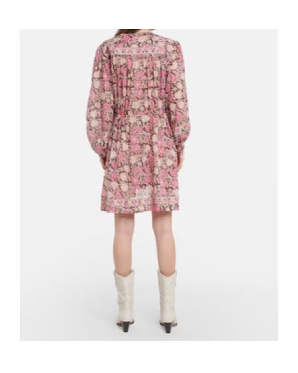 Isabel Marant Red Gilinesia Floral-Print Cotton Minidress