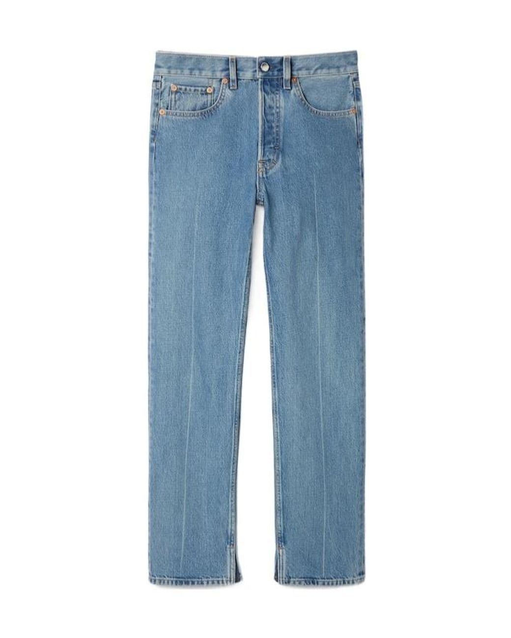 Gucci Blue Logo-Patch Jeans