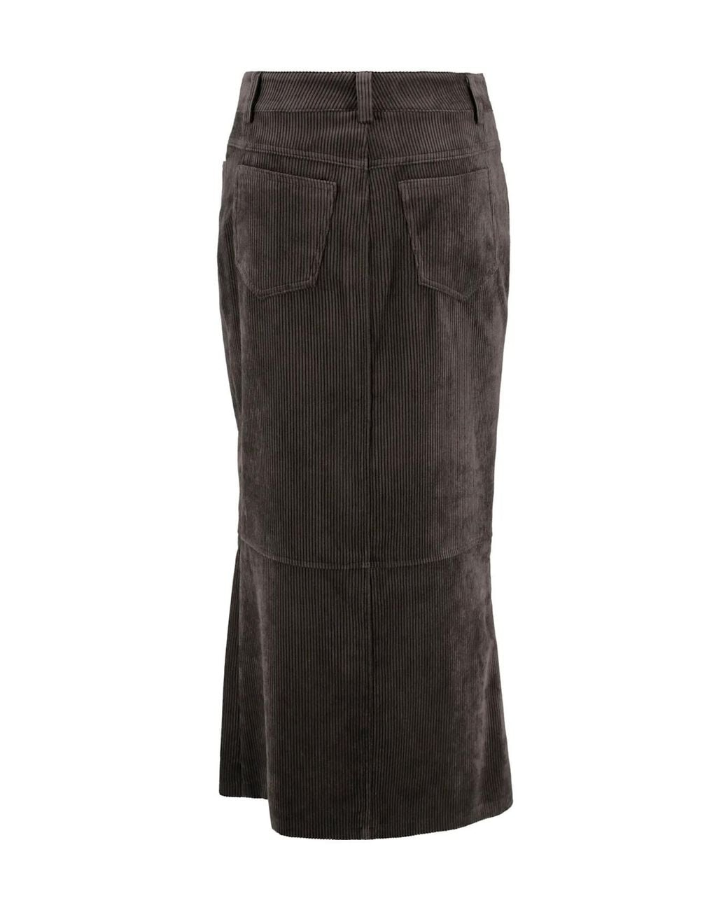 D.exterior Black Long Midi Skirt