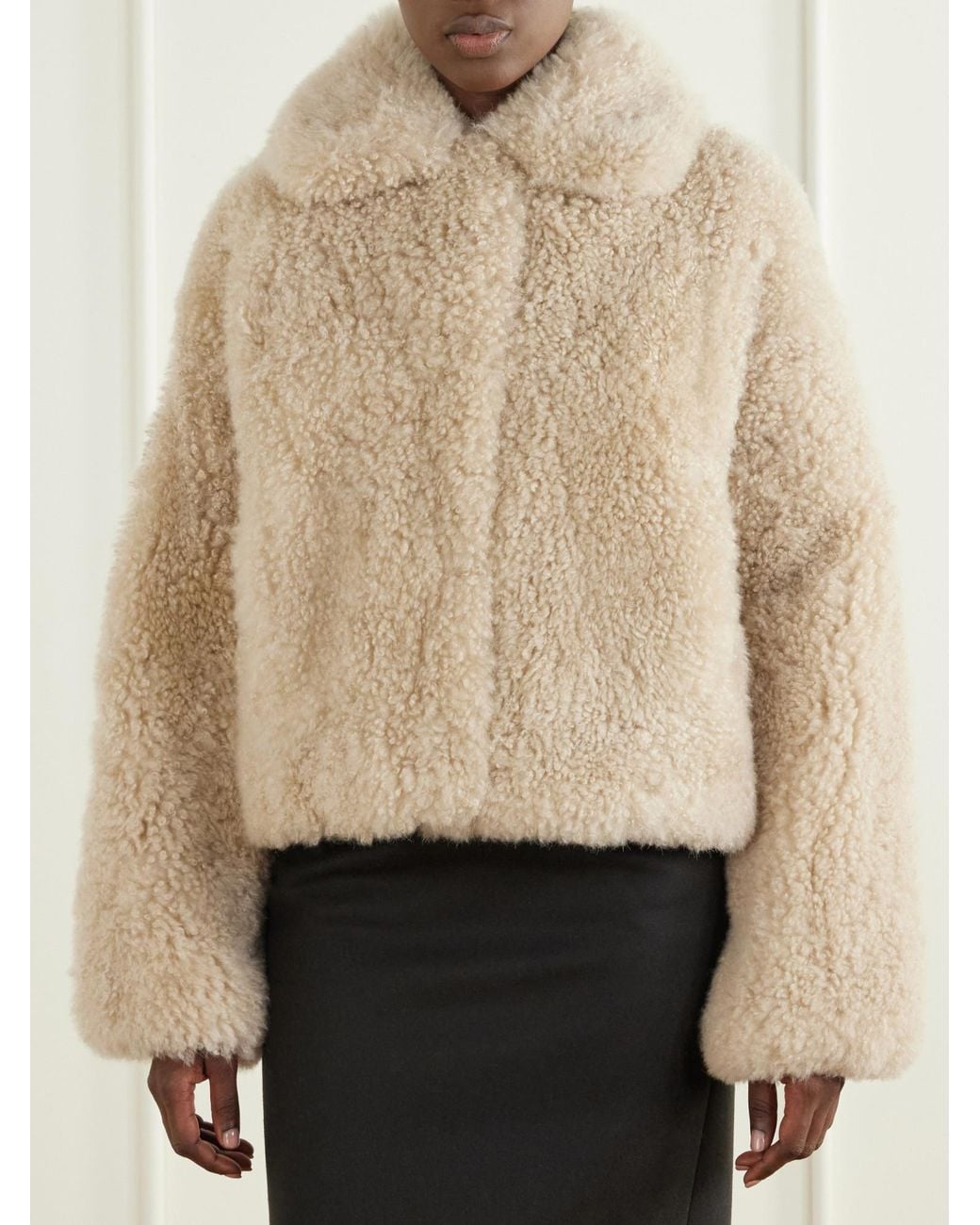 Yves Salomon Natural Shearling Jacket