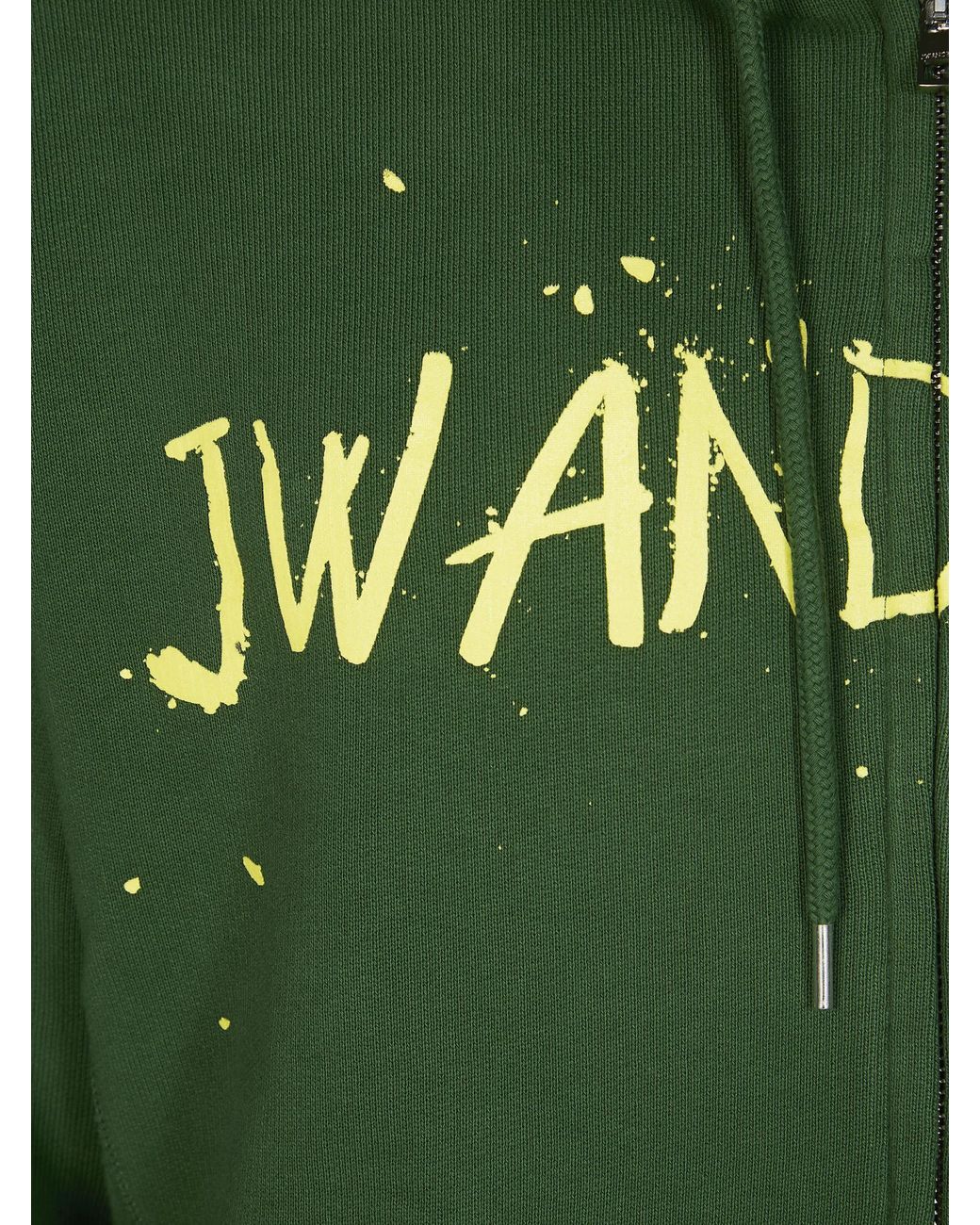 J.W. Anderson Green Jw Anderson Logo Printed Zip-Up Hoodie for men