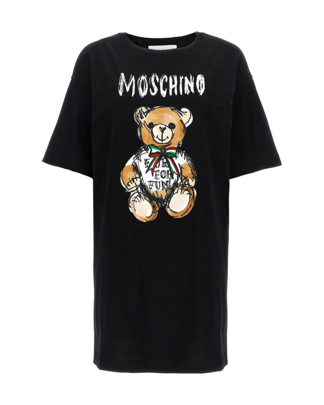 Moschino Black 'Teddy Bear' T-Shirt Dress