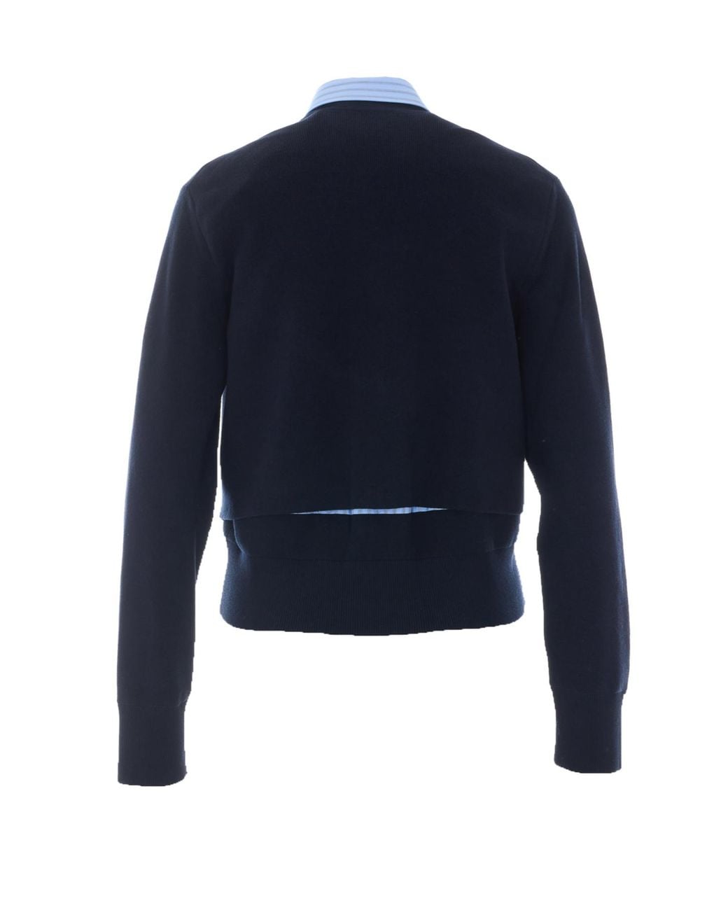 Sacai Blue Layered Button-Up Cardigan