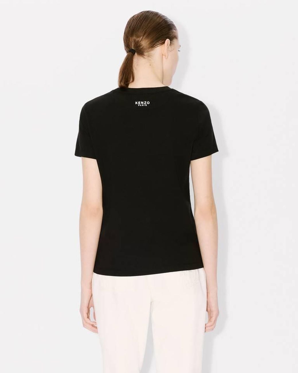 KENZO Black Tiger Patch Crewneck T-Shirt