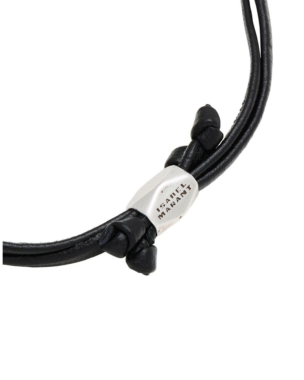 Isabel Marant Black Leather Bracelet