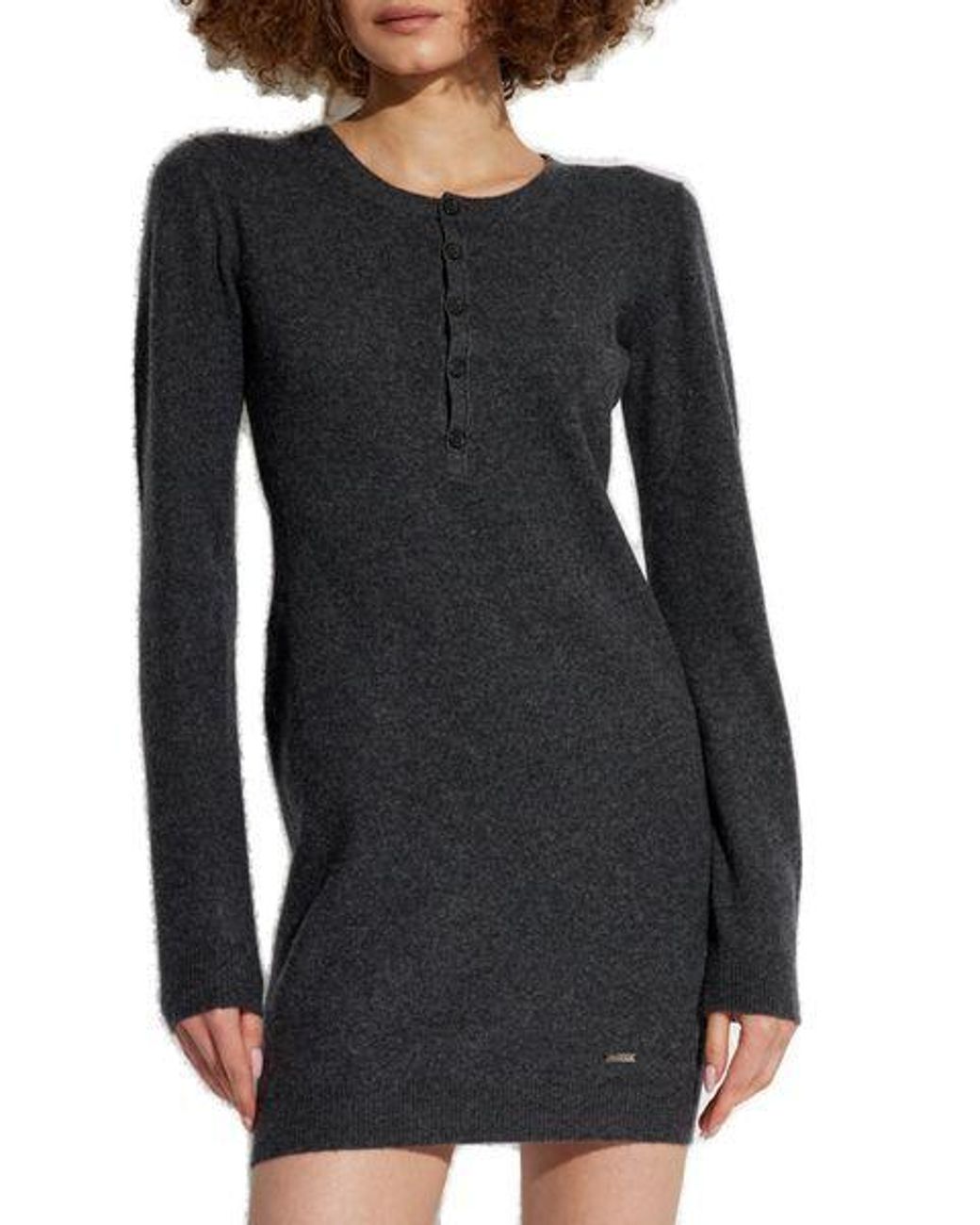 DSquared² Black Long-Sleeved Knitted Dress