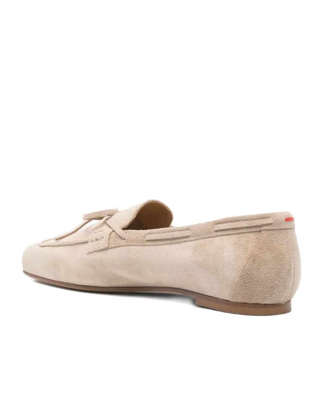 Aeyde Natural Jasper Tie Suede Loafers