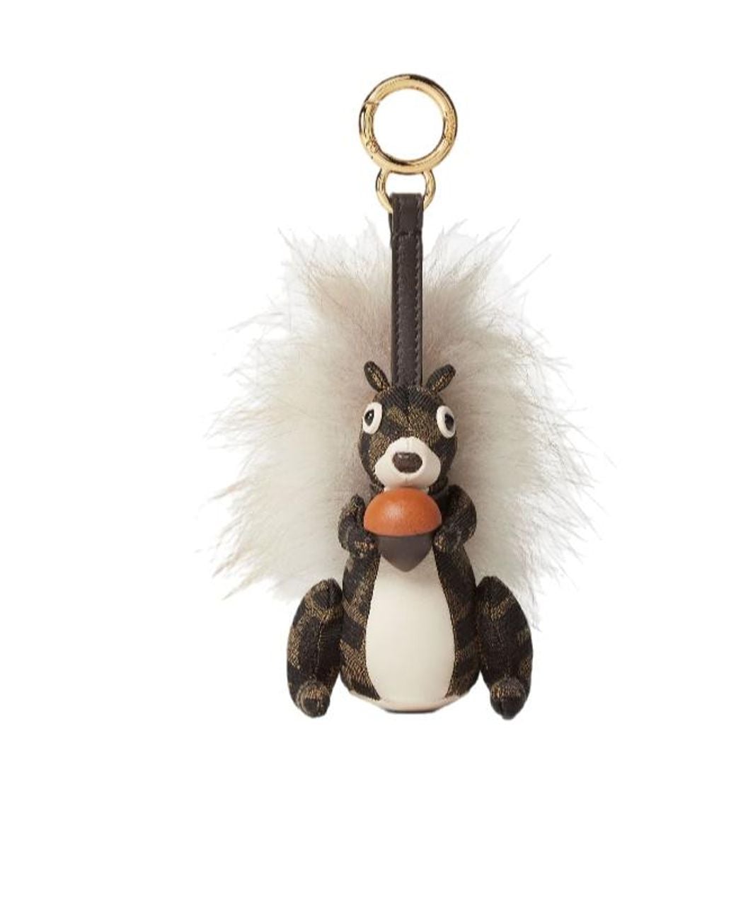 Fendi Natural Ff Jacquard Fabric Charm