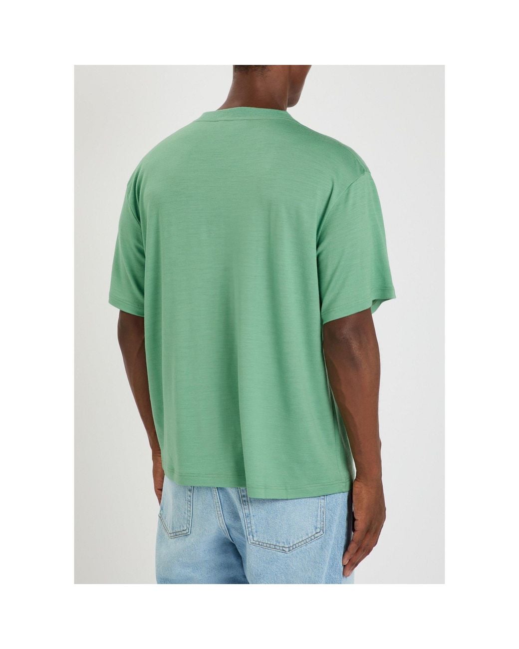 Studio Nicholson Green Wool Oversized-Fit T-Shirt for men