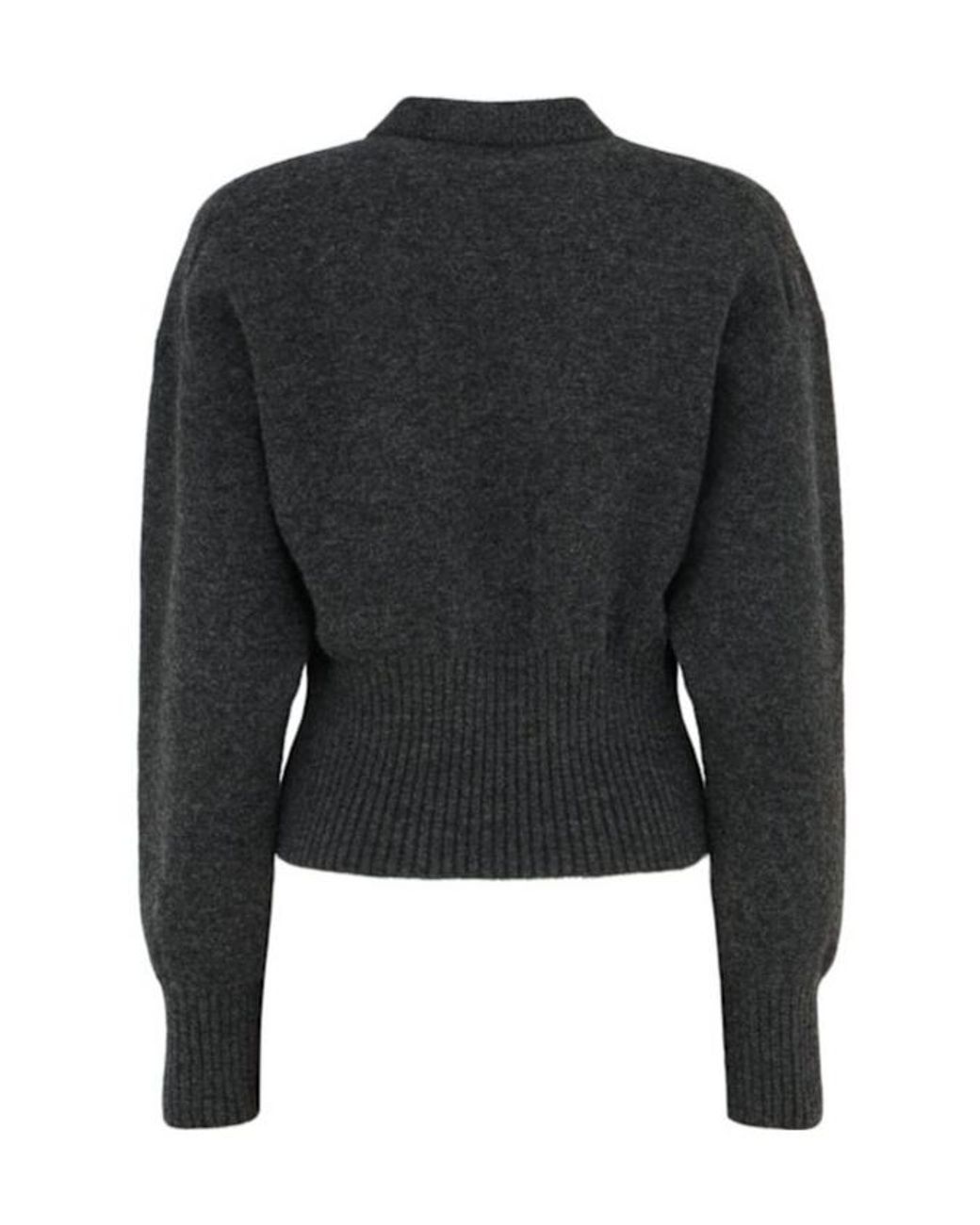 Proenza Schouler Black Cropped Turtleneck Sweater