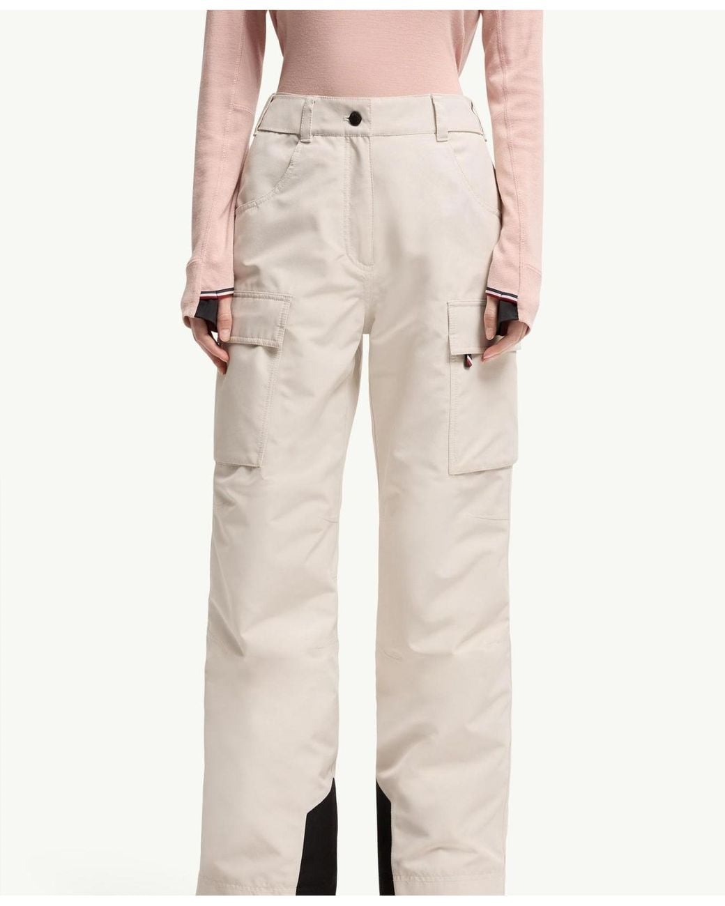 Moncler White Goretex Laminate Insulated Ski Trousers