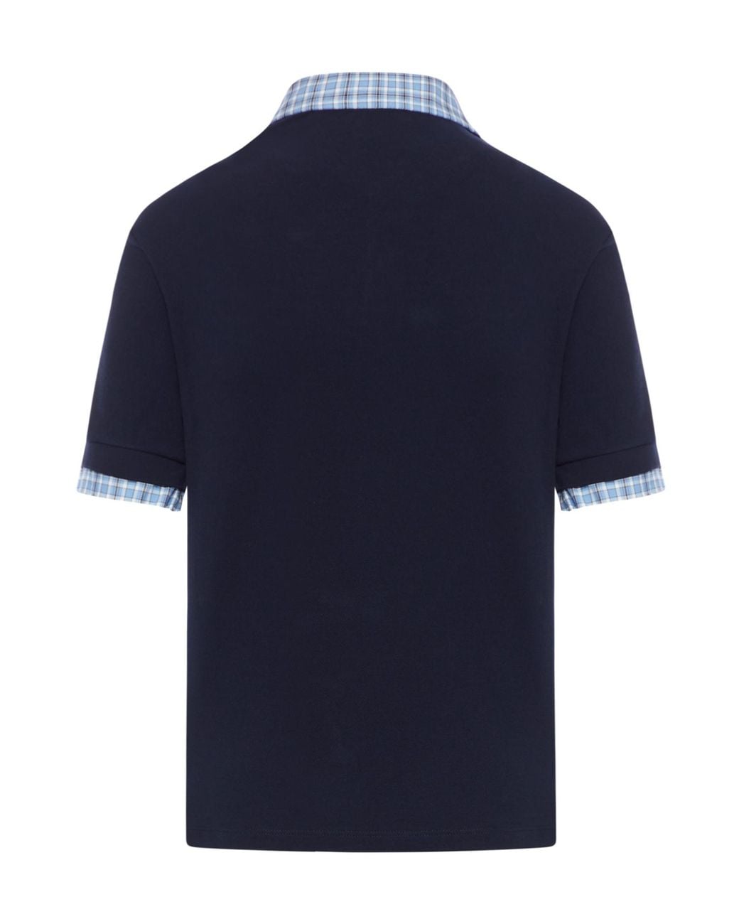 Miu Miu Blue Logo-Embroidered Short-Sleeved Polo Shirt