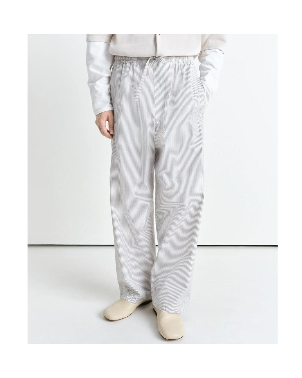 Lemaire White Pyjama Trousers for men