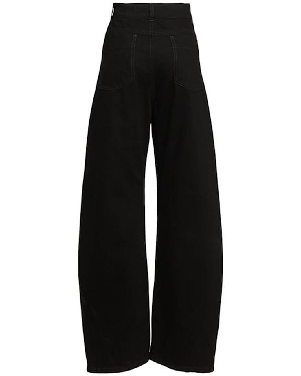 Lemaire Black Denim High Waisted Curved Jeans