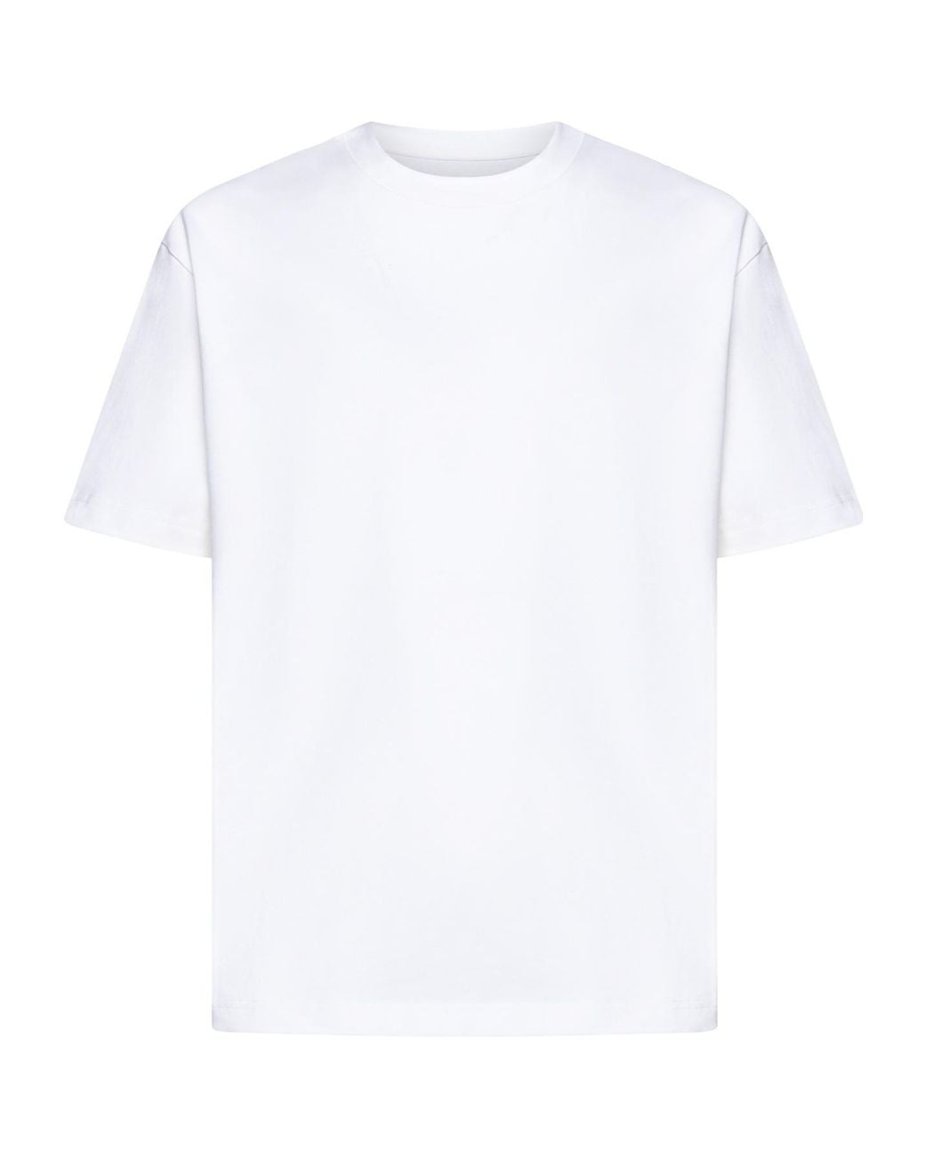 Studio Nicholson White Lay Logo Printed Crewneck T-Shirt for men