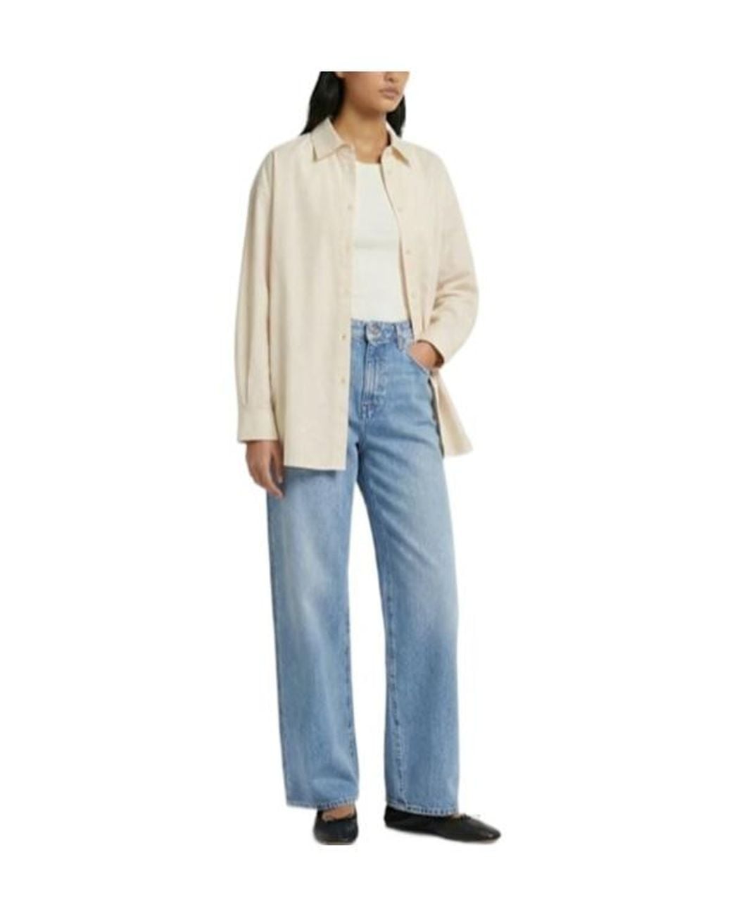 The Row White Luka Cotton Casual Shirt